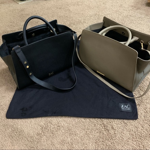 Authentic Zac Poaen Eartha E/W Leather Satchel Bag - Picture 8 of 9